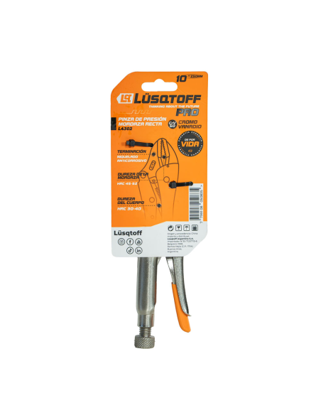 Pinza De Presion Mordaza Recta 10" Pro L4302 Lusqtoff