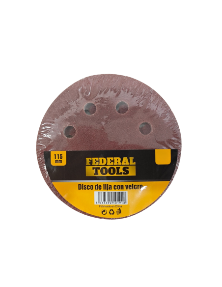 Disco De Velcro Lija 115mm Grano 100 811604 Federal Tools