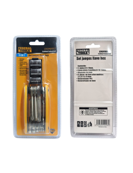Set Llave Navaja Para Bicicletas 15 En 1 841524 Federal Tools