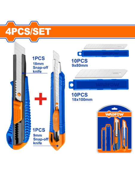 Set Cutter 18mm + 9mm + Repuestos Wsk2204 Wadfow