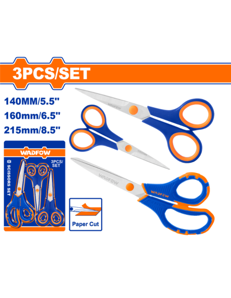Set De 3 Tijeras 140 160 Y 215 Mm Wsx4633 Wadfow