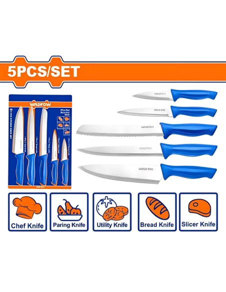 Set Cuchillos De Cocina 5 Pzs Wkk1k51 Wadfow Set Cuchillos De Cocina 5 Pzs Wkk1k51 Wadfow