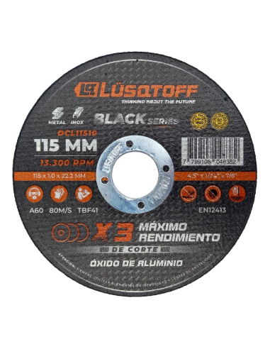 Disco De Corte Acero 115 X 1.0x22 Dcl11510 Lusqtoff