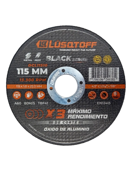 Disco De Corte Acero 115 X 1.0x22 Dcl11510 Lusqtoff