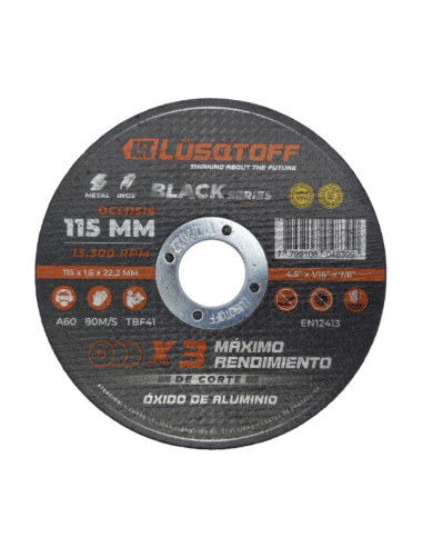 Disco De Corte Para Acero 115 X 1.6x22 Dcl11516 Lusqtoff