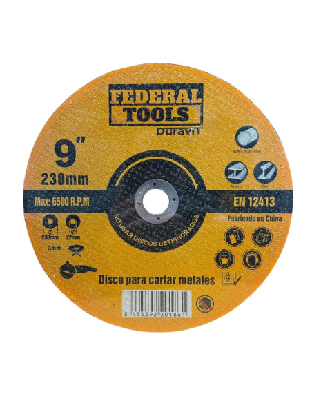 Disco De Corte 230 X 3.00 Ft-c12 230 3022 Federal Tools