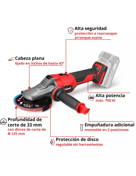 Amoladora Angular 18v Tp-ag 18/125 F Li Bl - Solo 4431175 Einhell