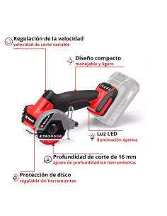 Amoladora De Corte 18v Tp-co 18/76-c Li Bl - Solo 4432000 Einhell 2
