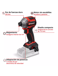 Atornillador De Impacto 18v Tp-ci 18/250-c Li Bl - Solo 4510095 Einhell 2