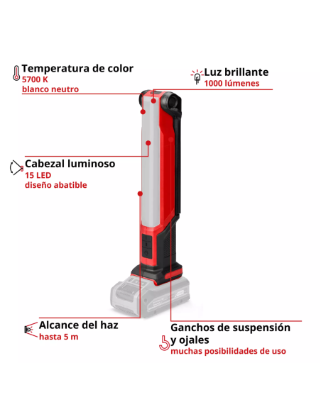 Linterna A Bateria Te-cl 18/1000 S Li - Solo 4514180 Einhell