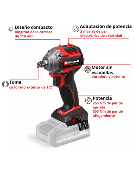 Llave De Impacto 18v Tp-cw 18/260-c Li Bl - Solo 4510090 Einhell