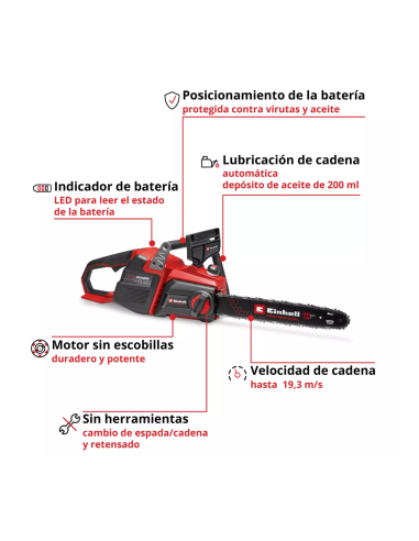 Motosierra 18v Gp-lc 36/40 Li Bl-solo 4600050 Einhell