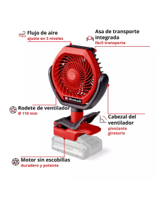 Ventilador 18v Gc-cf 18/110 Li-solo 3408061 Einhell 2
