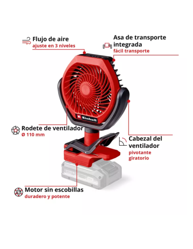 Ventilador 18v Gc-cf 18/110 Li-solo 3408061 Einhell