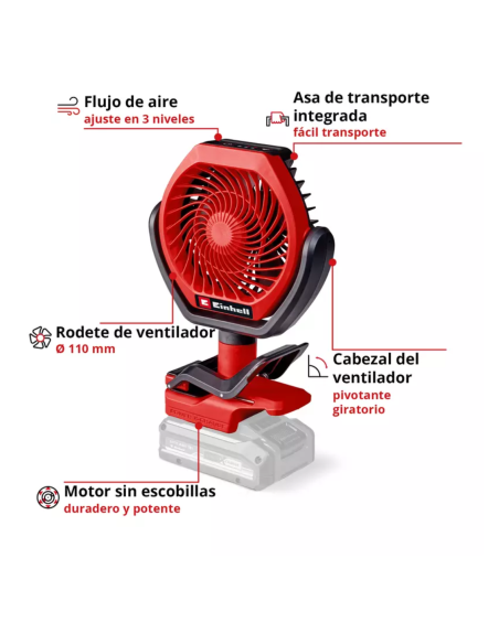 Ventilador 18v Gc-cf 18/110 Li-solo 3408061 Einhell