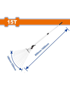 Rastrillo Metalico 15 Dinetes Extensible Wxw9a152 Wadfow