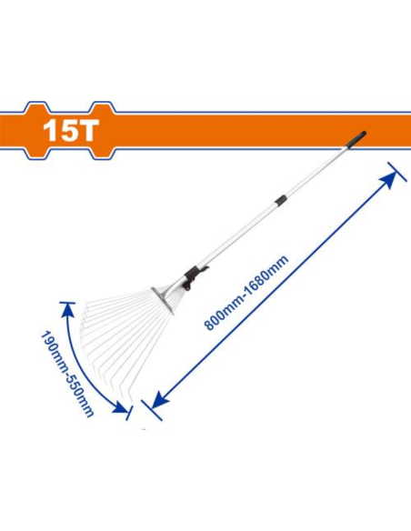 Rastrillo Metalico 15 Dinetes Extensible Wxw9a152 Wadfow