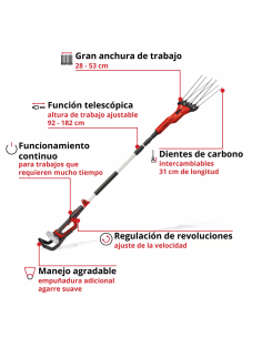 Cosechador Olivos Inalambrico Ge-fs 18/53 Li-solo 3411400 Einhell 2