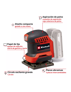 Lijadora A Bateria Te-os 18/113 3x Li - Solo 4460730 Einhell 2