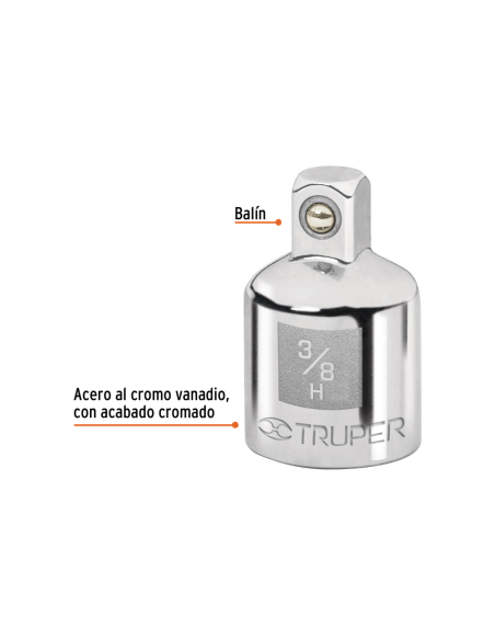 Adaptador 3/8" H X 1/4" M 13423 Truper