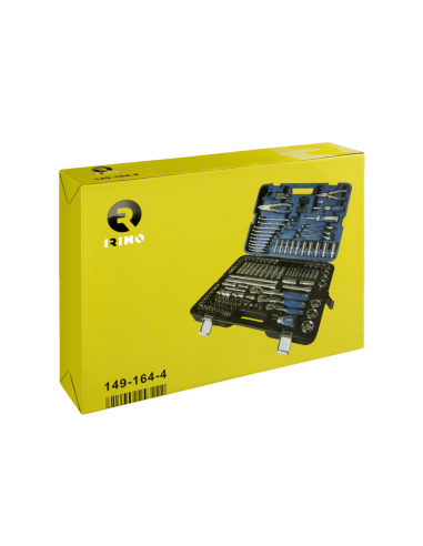 Caja De Tubos Y Llaves Combinadas 164 Piezas 1/4 3/8 1/2 149-164-4 Irimo