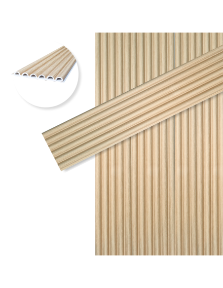 Revestimiento De Pared Wpc 9 Mm M2058 Caja X 15 Placas  Greenland