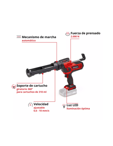 Pistola Aplicadora Silicona Inalambrica Te-sg 18/10 Li - Solo 4522250 Einhell