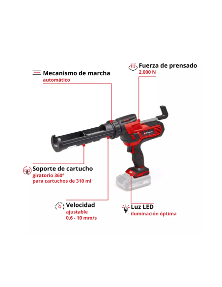 Pistola Aplicadora Silicona Inalambrica Te-sg 18/10 Li - Solo 4522250 Einhell Pistola Aplicadora Silicona Inalambrica Te-sg 18/10 Li - Solo 4522250 Einhell