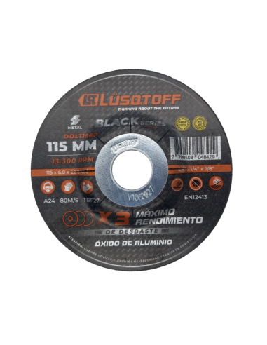 Disco De Desbaste 115 * 6.0 * 22  Ddl11560 Lusqtoff