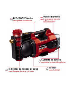 Bomba P/jardin 18v Aquinna 18/30 F Led 4180430 Einhell 2