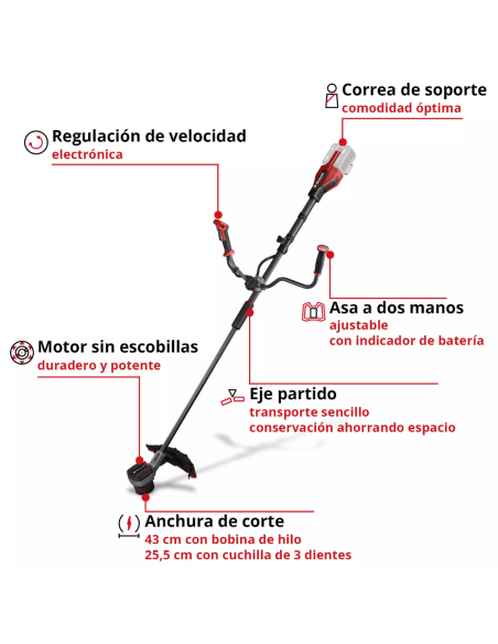 Desmalezadora 18v Gp-bc 36/430 Li Bl-solo 3411340 Einhell Desmalezadora 18v Gp-bc 36/430 Li Bl-solo 3411340 Einhell