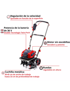 Arador De Tierra 18v Gp-cr 36/45 Li E Bl-solo 3431220 Einhell 2