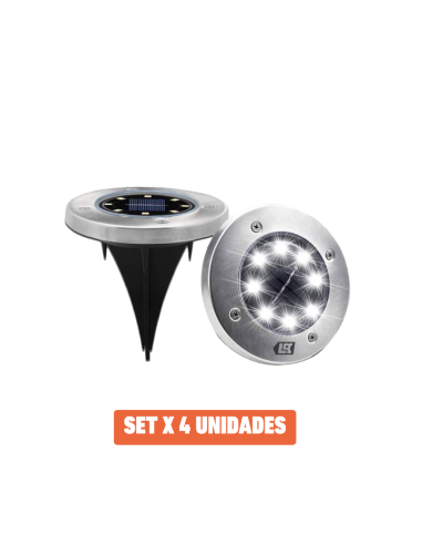 Set X 4 Estaca Solar 8 Leds Lqe-sto8 Lq Elect