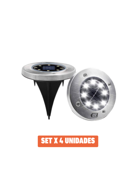 Set X 4 Estaca Solar 8 Leds Lqe-sto8 Lq Elect
