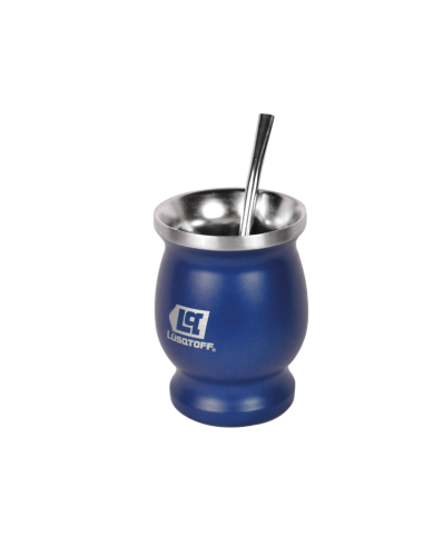 Mate Azul 300 Ml Con Bombilla Matla-8b Lusqtoff