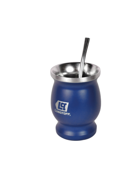 Mate Azul 300 Ml Con Bombilla Matla-8b Lusqtoff