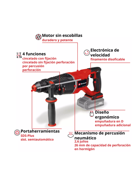 Rotomartillo Tp-hd 18/26 D Li Bl - Solo 4514270 Einhell