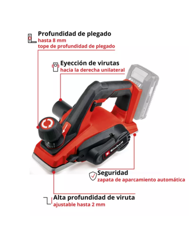 Cepillo Inalambrico Te-pl 18/82 Li Solo 4345400 Einhell