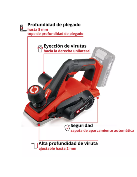 Cepillo Inalambrico Te-pl 18/82 Li Solo 4345400 Einhell Cepillo Inalambrico Te-pl 18/82 Li Solo 4345400 Einhell