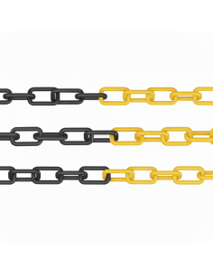 Cadena Plastica Negro/amarillo Uv 1mt 103  Conoflex