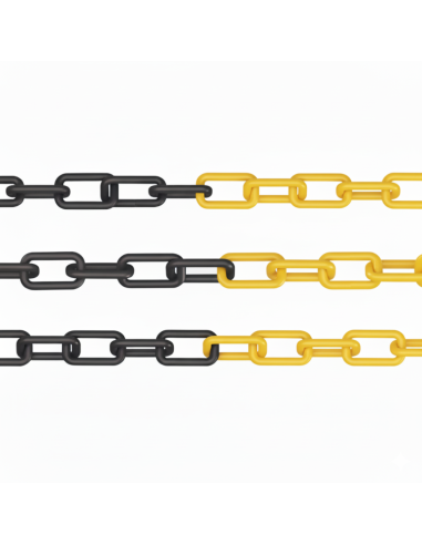 Cadena Plastica Negro/amarillo Uv 1mt 103  Conoflex