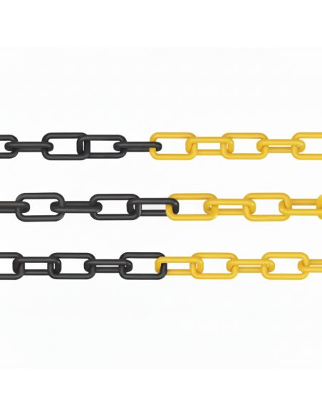 Cadena Plastica Negro/amarillo Uv 1mt 103  Conoflex