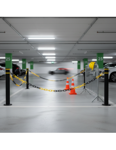 Cadena Plastica Negro/amarillo Uv 1mt 103  Conoflex 2