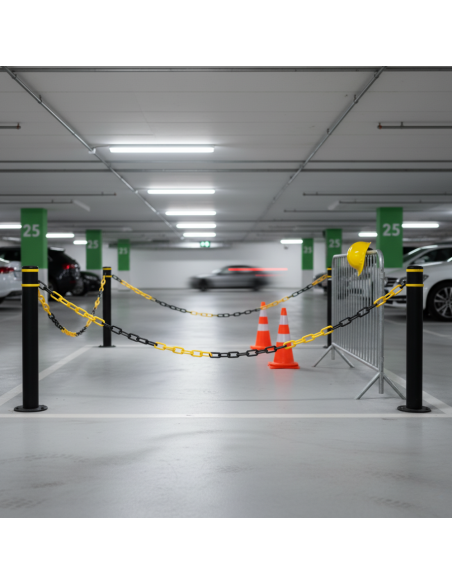 Cadena Plastica Negro/amarillo Uv 1mt 103  Conoflex