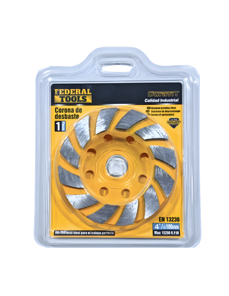 Disco de Desbaste para Hormigon Y Piedra 100mm Ft-g11 100 Federal Tools