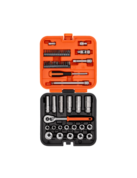 Juego Tubos 3/8" Hex Metrico Y Puntas De 1/4" S51mc3h Bahco