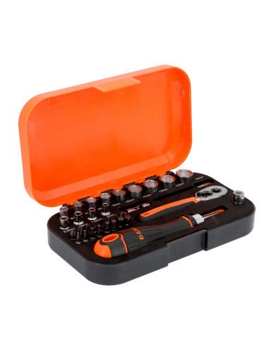 Juego Tubos 1/4" 34 Pcs Hex Metrico S34mc8h Bahco