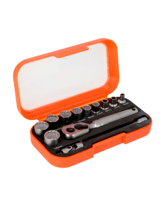 Juego De Tubos 1/4"  13 Pcs Estriado Metrico S13mc10.5 Bahco