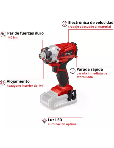 Atornillador De Impacto 18 V Te-ci 18/1 Li-solo 4510034 Einhell