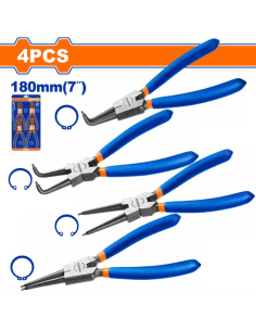 Set De Alicates Seger 4 Pcs 7" 180 Mm Wps2604 Wadfow